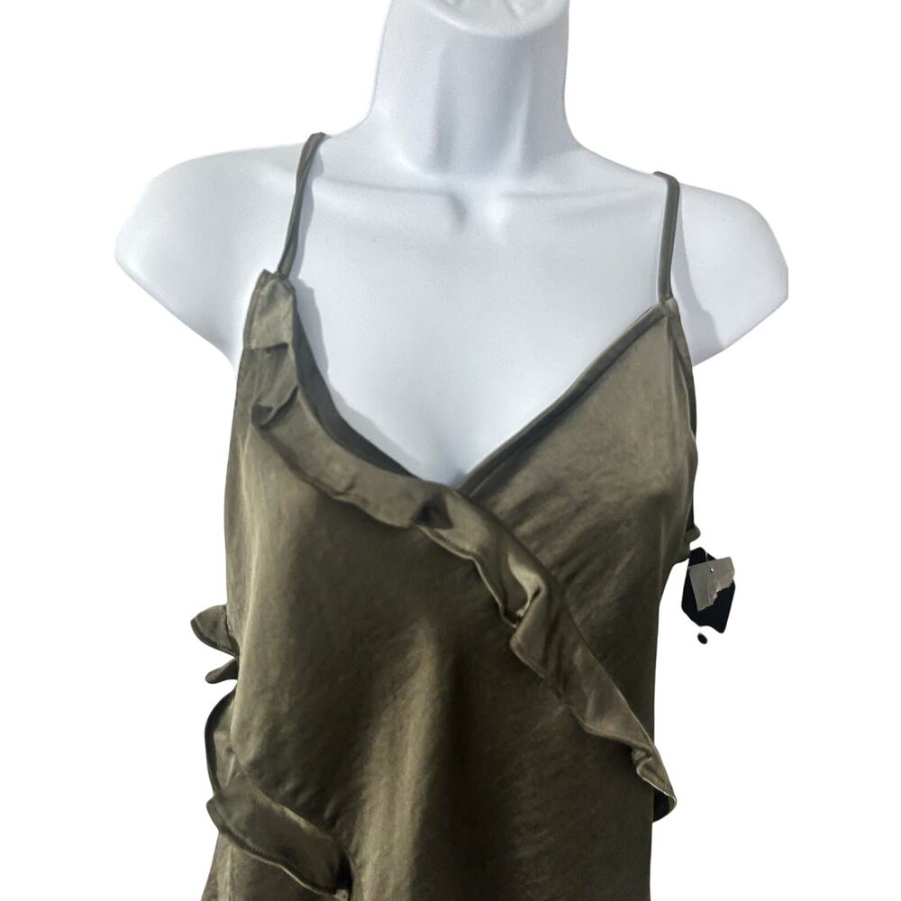NWT Size Med Melrose & Market Olive Green Satin Cami - Picture 3 of 8